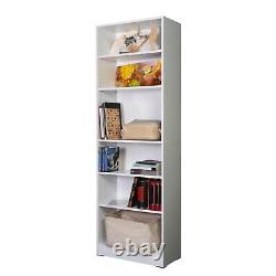 Bookcases Shelving Storage 6 Tier Tall Bookcase Adjustable Bookshelf Video Guide