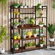 Bookshelf Living Room Bookcase 6-tier Storage Shelf, Office, Study, Rustic Brown