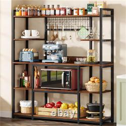 Bookshelf Living Room Bookcase 6-Tier Storage Shelf, Office, Study, Rustic Brown