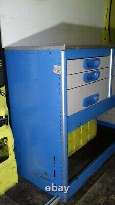 Bri-stor Elite metal Van work bench cabinet drawers racking, shelving heavy duty