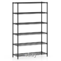 COSTWAY 6-Tier Wire Shelving Unit Adjustable Metal Storage Shelves