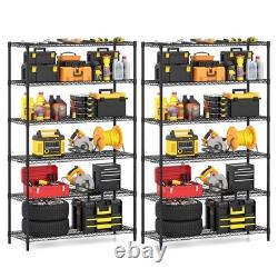 COSTWAY 6-Tier Wire Shelving Unit Adjustable Metal Storage Shelves