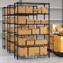 COSTWAY 6-Tier Wire Shelving Unit Adjustable Metal Storage Shelves