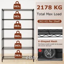 COSTWAY 6-Tier Wire Shelving Unit Adjustable Metal Storage Shelves
