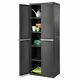 Cabinet Storage Organizer Adjustable 4 Shelf Heavy-duty Construction Flat Gray