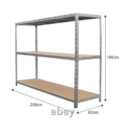 Capacity Heavy Duty Racking Garage Storage Shelving Unit 1200kg Steel Shelves