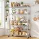 Chrome 5/6 Tier Wire Shelving Metal Storage Shelf Home Office Kitchen Stand Rack