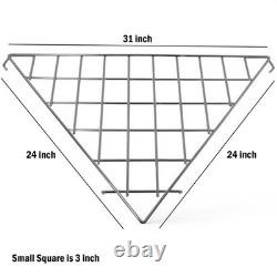 Chrome Corner Grid Mesh Shelf Heavy Duty Wire Retail Shop Display Stand