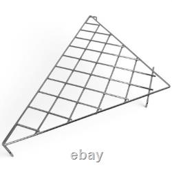 Chrome Corner Grid Mesh Shelf Heavy Duty Wire Retail Shop Display Stand