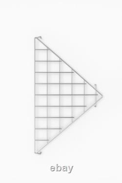 Chrome Corner Grid Mesh Shelf Heavy Duty Wire Retail Shop Display Stand