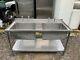 Commercial Kitchen Catering Heavy Duty Double Sink Unit With Shelf