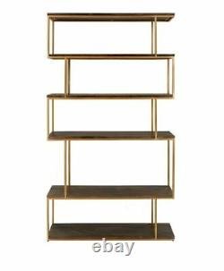 Content by Terence Conran Balance Wood/Metal Tall Shelving Unit Brass Color