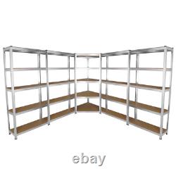 Corner Racking & 4 x 90cm Shelves Shelving Unit Boltless Heavy Duty Storage