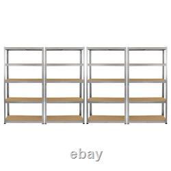 Corner Racking & 4 x 90cm Shelves Shelving Unit Boltless Heavy Duty Storage