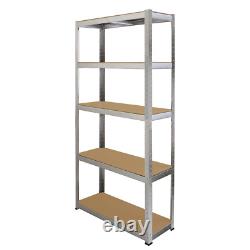 Corner Racking & 4 x 90cm Shelves Shelving Unit Boltless Heavy Duty Storage