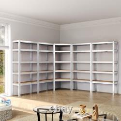 Corner Racking Garage Shelving Rack 3/5 Bay 5 Tier Heavy Duty Garage Storage Set