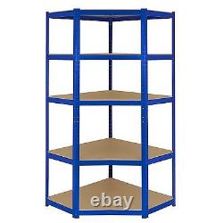 Corner Shelving 5 Tier Racking Boltless Shelving Heavy Duty Storage Shelf 90cm