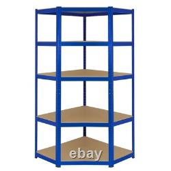 Corner Shelving 5 Tier Racking Boltless Shelving Heavy Duty Storage Shelf 90cm
