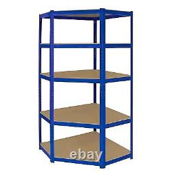 Corner Shelving 5 Tier Racking Boltless Shelving Heavy Duty Storage Shelf 90cm