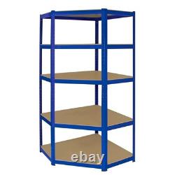 Corner Shelving 5 Tier Racking Boltless Shelving Heavy Duty Storage Shelf 90cm