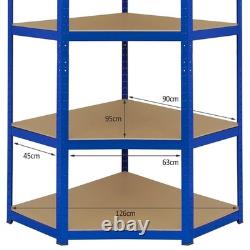 Corner Shelving 5 Tier Racking Boltless Shelving Heavy Duty Storage Shelf 90cm
