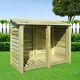 Cottesmore 4ft Outdoor Wooden Log Store Available With Doors Uk Hand Made
