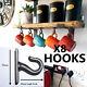 Cup Hook / Coffee Mug Hooks X8 Iron / Utility Hook / Under Shelf Hooks Rustic