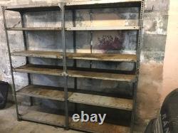Dexion Heavy Duty Shelving Racking Steel Storage Industrial Garage Vintage Old