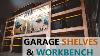Diy Garage Shelves Shelf Workbench Storage Industrial