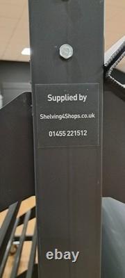 Double sided fruit and veg display stand on heavy duty castors