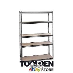 Draper 52958 Heavy-Duty Steel Shelving Unit Five Shelves L1220 x W610 x H1830