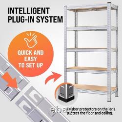 Durable Boltless 5 Tier Garage Shelving Heavy Duty Metal Storage Rack 180x90cm