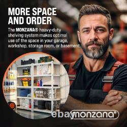 Durable Boltless 5 Tier Garage Shelving Heavy Duty Metal Storage Rack 180x90cm
