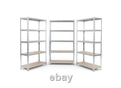 Edsal MuscleRack 5-Tier Heavy Duty Steel Shelving Units Pack of 3 180x120x45cm