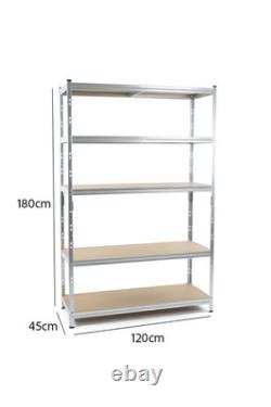 Edsal MuscleRack 5-Tier Heavy Duty Steel Shelving Units Pack of 3 180x120x45cm