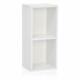 Elegant White Wooden Cube Shelving Rack Book Case Cd Dvd Display Shelf Organizer