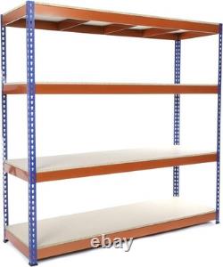 Extra Heavy Duty Racking Shelving Unit 1800mm H x 1800mm W x 600mm D 400kg UDL