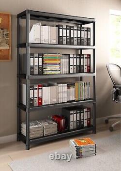 Extra Wide Heavy Duty 5 Tier Plastic Shelving Unit