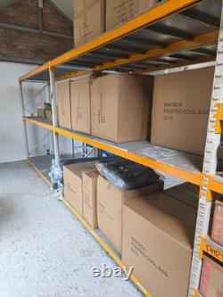Extra heavy duty 2.4m metal racking shelving with galvanized metal drop overs