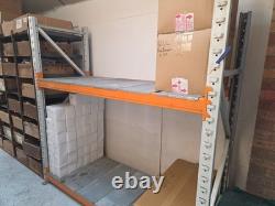 Extra heavy duty 2.4m metal racking shelving with galvanized metal drop overs