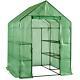 Faboer Walk In Garden Greenhouse With Shelves Polytunnel Steeple Removable Cover