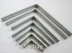 Fluted Angle Brackets Heavy Duty Galvanised Shelving Shed Garage Various Sizes