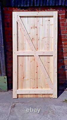 Framed Wooden Garage Doors Heavy Duty Frame, Ledge & Braced 2140mm x 2220mm