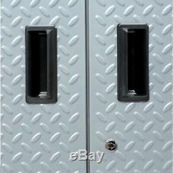 Freestanding Garage Cabinet Heavy Duty Steel Panels Adjustable Shelves