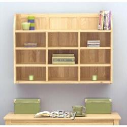 Fusion Solid Oak Wooden Furniture Wall Mounted Shelving Bookcase Display Unit