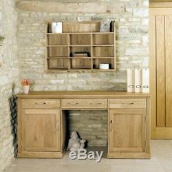 Fusion Solid Oak Wooden Furniture Wall Mounted Shelving Bookcase Display Unit