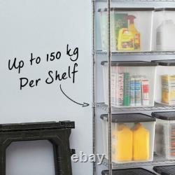 Garage 4 Tier Chrome Wire Shelving Unit H1800 x W900 x D450mm