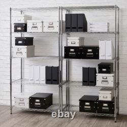 Garage 4 Tier Chrome Wire Shelving Unit H1800 x W900 x D450mm