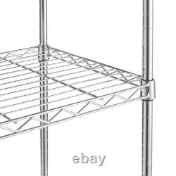 Garage 4 Tier Chrome Wire Shelving Unit H1800 x W900 x D450mm