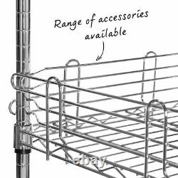 Garage, Kitchen 6 Tier Chrome Wire Shelving Unit H1800 x W900 x D450mm